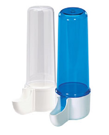3oz Water Tube - Clear or Blue Plastic - art 128 - 2GR - Cage Accessory - Finch and Canary Supplies