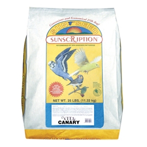 Sunseed Vita Canary - 25lb Bag - Fortified Canary Diet - Canary Food - Canary Supplies
