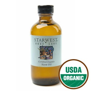 Organic Neem Oil from Starwest Botanical - 4oz bottle - Natural Remedy