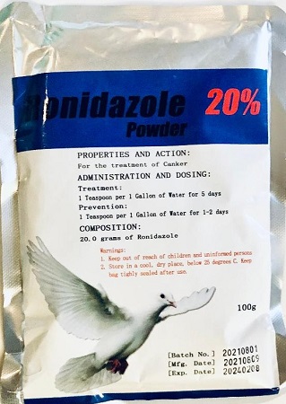 Ronidazole 20% - antiprotozoal treatment - Trichomonas, Giardia, Cochlosoma - Parasitic - In the drinking water- Avian Medication